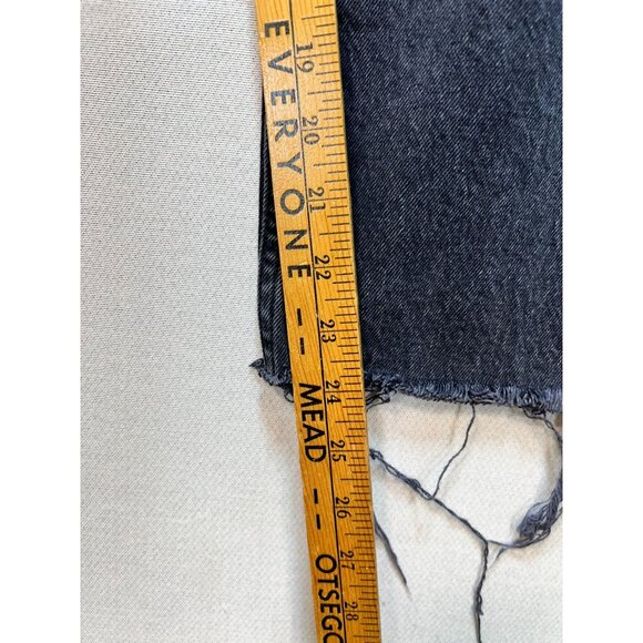 Abercrombie & Fitch Womens The Dad High Rise Denim Jeans 28/6 Black Distressed - Picture 9 of 11